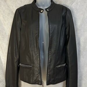 Kenneth Cole Faux Leather Jacket, Size Large